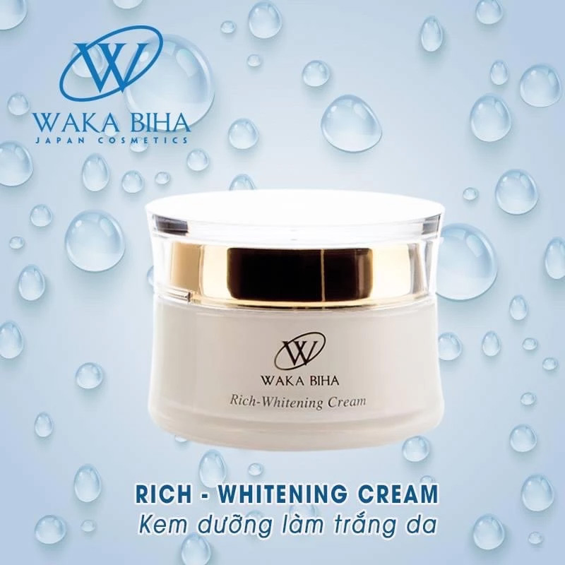 Kem Dưỡng Làm Trắng Da Waka biha Rich-Whitening Cream 40g