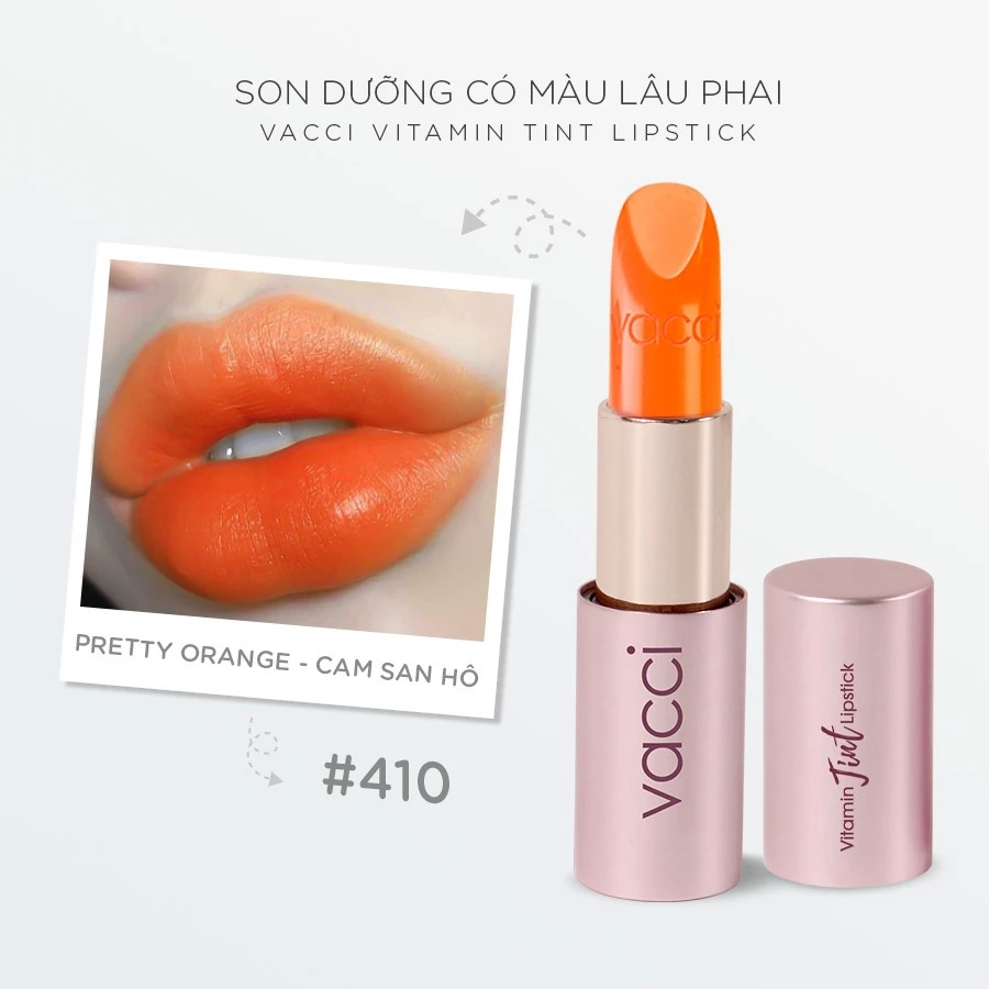 Son Vacci Vitamin dưỡng môi lâu trôi - VACCI LUXE COLLECTION VITAMIN TINT LIPSTICK