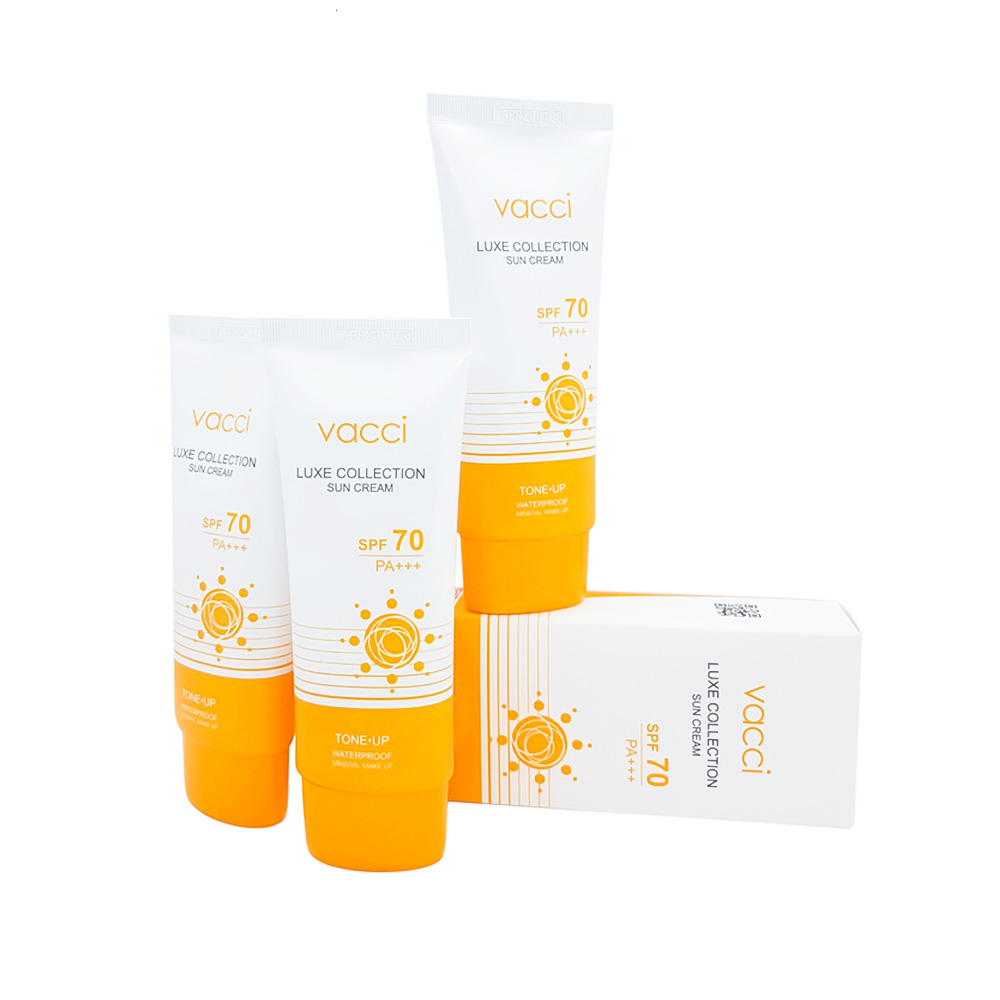 Kem chống nắng mặt & toàn thân Vacci - Luxe Collection Sun cream SPF70 Pa++