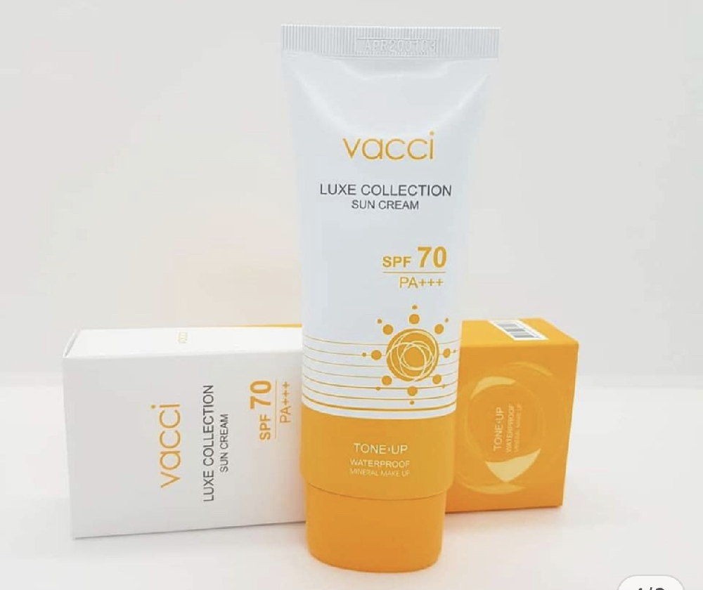 Kem chống nắng mặt & toàn thân Vacci - Luxe Collection Sun cream SPF70 Pa
