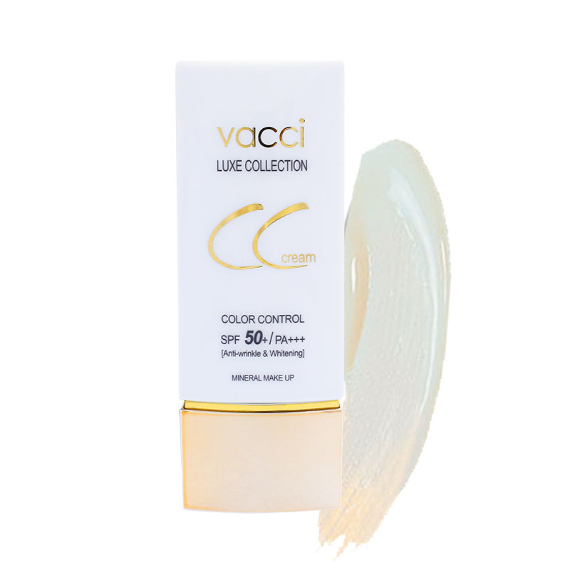 Kem phấn nền dưỡng trắng da đa chức năng CC Cream Vacci spf50/pa   thế hệ mới