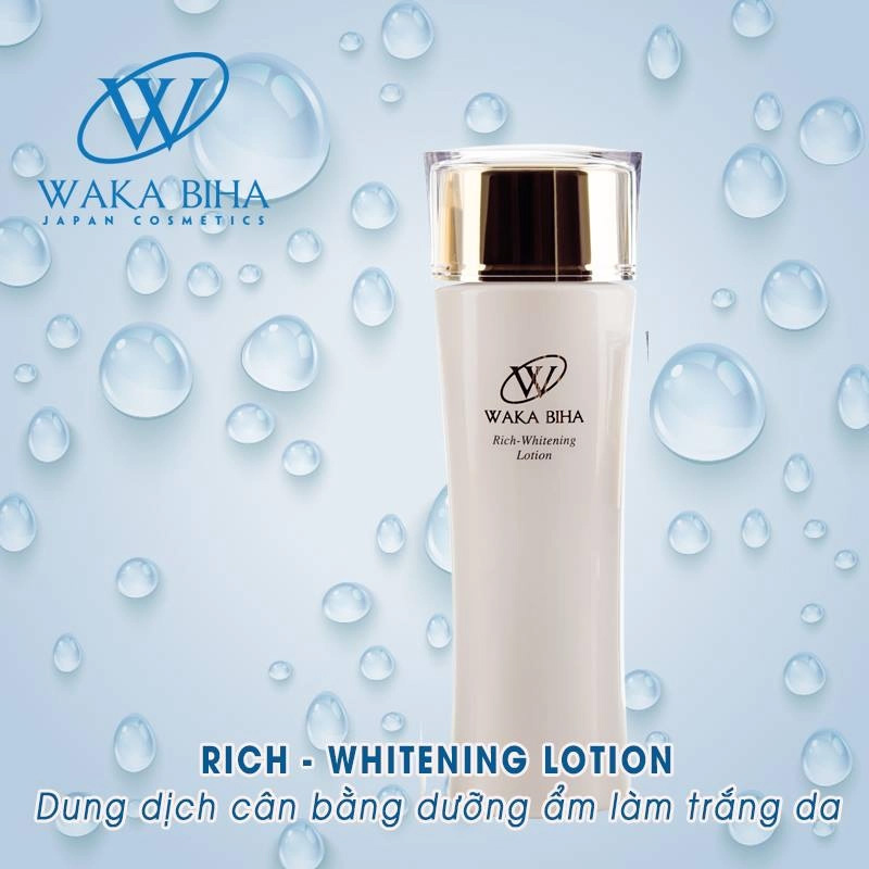 Dung Dịch Cân Bằng Dưỡng Ẩm Làm Trắng Da Waka biha Rich-Whitening Lotion 145ml