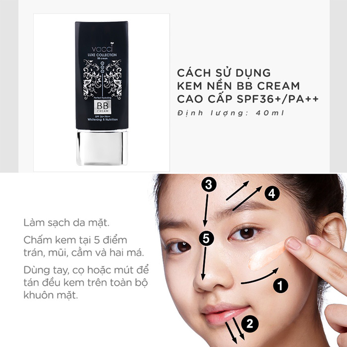 Kem lót trang điểm BB Cream Vacci SPF36 /PA 